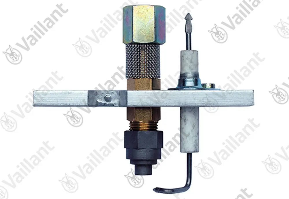 Vaillant Zündbrenner mit Metall- und Kunststoffkomponenten, Verbindungselement und Düsenanordnung, für Heizungsanlagen.